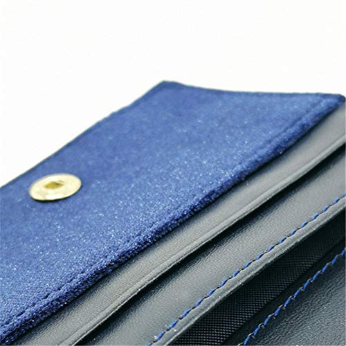 YBWEN Monedero de Las Mujeres De Las Mujeres de la Estrella de la Luna Paquete de Terciopelo Estrellada Corto del portatarjetas Galaxy Metal Carteras (Color : E, Size : 8.5x10x2.5cm)