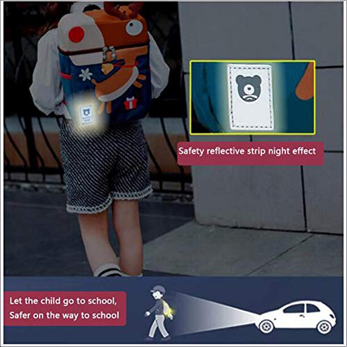 YCKZZR Girl Mochila,Bolsa de Dinosaurio Escolares con Correa Anti-Perdida para Bebé de 5-12 Años,Ballena Ballena,Bolsa de Animales,Estilo de Dibujos Animados, Bolso Niña/Mochila,D