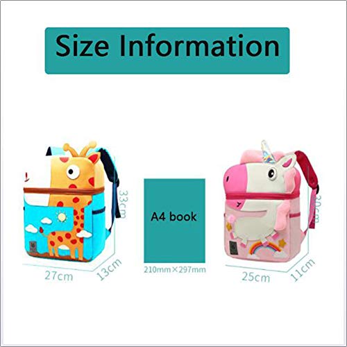 YCKZZR Girl Mochila,Bolsa de Dinosaurio Escolares con Correa Anti-Perdida para Bebé de 5-12 Años,Ballena Ballena,Bolsa de Animales,Estilo de Dibujos Animados, Bolso Niña/Mochila,D