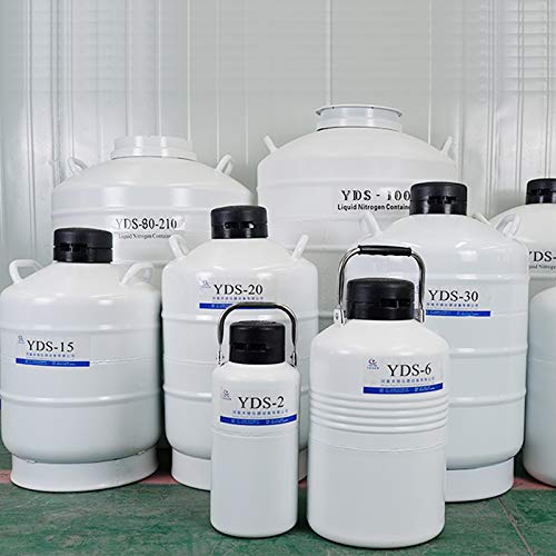 yds-10L contenedor nitrogeno líquido portatil aluminio 10 litros tanque de nitrogeno liquido criogénico con 6 Botes y Bolsa de Transporte