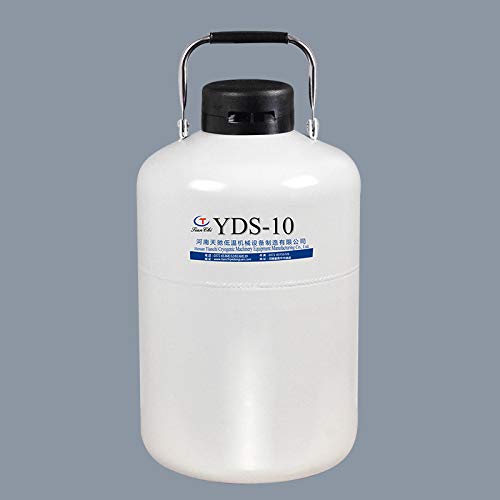 yds-10L contenedor nitrogeno líquido portatil aluminio 10 litros tanque de nitrogeno liquido criogénico con 6 Botes y Bolsa de Transporte