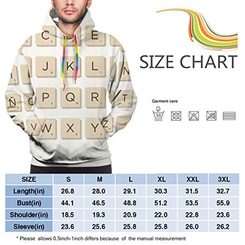 Ye Hua España. Diciembre Scrabble Letters Unisex Pullover Pareja Sudadera con Capucha Sudadera con Capucha Colorido L