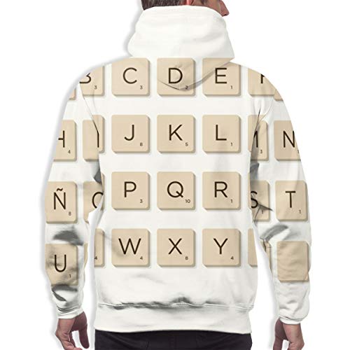 Ye Hua España. Diciembre Scrabble Letters Unisex Pullover Pareja Sudadera con Capucha Sudadera con Capucha Colorido L