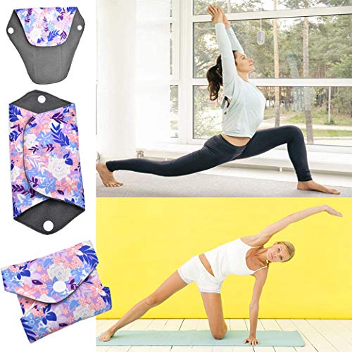 Yeelan 12pcs Toallas sanitarias reutilizables Pantimedias Almohadilla menstrual Paño Almohadillas de enfermería posparto Sanitarios de carbón de bambú Tamaño M&L con bolsa impermeable para mujeres