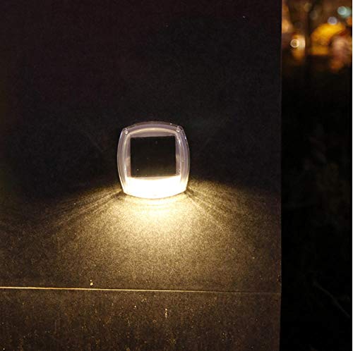 Yhhzw 1 Piezas Luz Solar Led Luz De Pared Luz De Valla Exterior Impermeable Jardín Patio Parque Camino Corredor Césped Iluminación Decorativa Tamaño 9 × 8.5 × 5 Cm