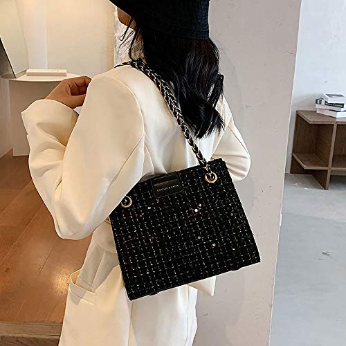 YIHUI Bolso de Las señoras Bolso de Hombro para Mujer Bolso de Hombro de Mujer Bolso de Mujer Bolso de Mensajero,Bolso de Viaje de Ocio Bolso de Mensajero,Bolso de Cadena de Lentejuelas