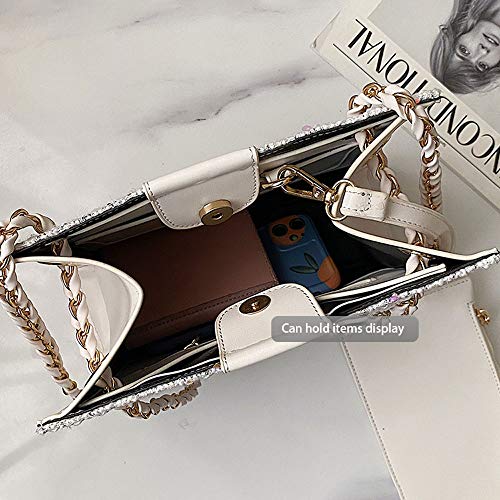YIHUI Bolso de Las señoras Bolso de Hombro para Mujer Bolso de Hombro de Mujer Bolso de Mujer Bolso de Mensajero,Bolso de Viaje de Ocio Bolso de Mensajero,Bolso de Cadena de Lentejuelas