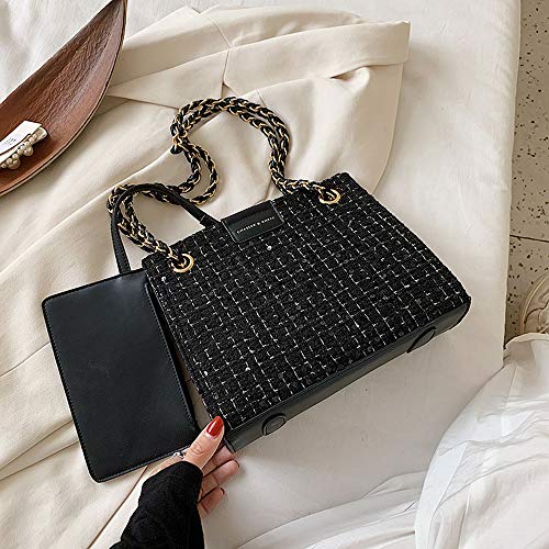 YIHUI Bolso de Las señoras Bolso de Hombro para Mujer Bolso de Hombro de Mujer Bolso de Mujer Bolso de Mensajero,Bolso de Viaje de Ocio Bolso de Mensajero,Bolso de Cadena de Lentejuelas