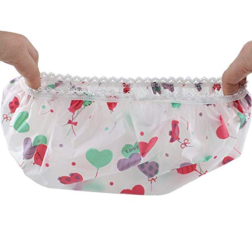 yiqi 6pcs Gorro de Ducha Impermeable de plástico Gorros para el Pelo de baño con Banda elástica Reutilizable Shower Cap ，Variedad de Patrones，Color al Azar