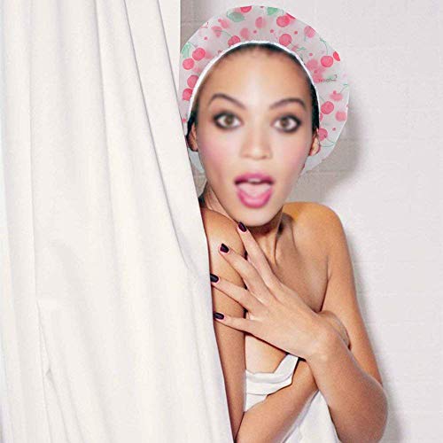 yiqi 6pcs Gorro de Ducha Impermeable de plástico Gorros para el Pelo de baño con Banda elástica Reutilizable Shower Cap ，Variedad de Patrones，Color al Azar