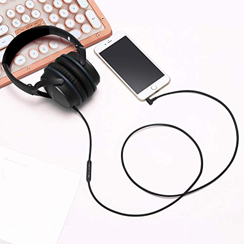 Yizhet Cable de Audio Beats Solo 2 Cable de Repuesto con con Micrófono Incorporado/Control de Volumen para Auriculares Beats by Dr. Dre Solo HD, Studio, Pro, Wireless, Mixr, Detox