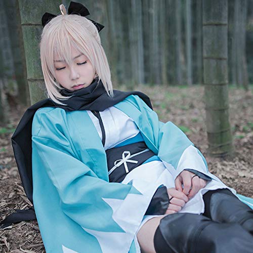 Yjdr Gran Orden/Cosplay Peluca Okita Sōji FGO Sakura Sabre 30cm Desnuda Rosa