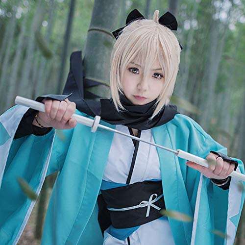 Yjdr Gran Orden/Cosplay Peluca Okita Sōji FGO Sakura Sabre 30cm Desnuda Rosa