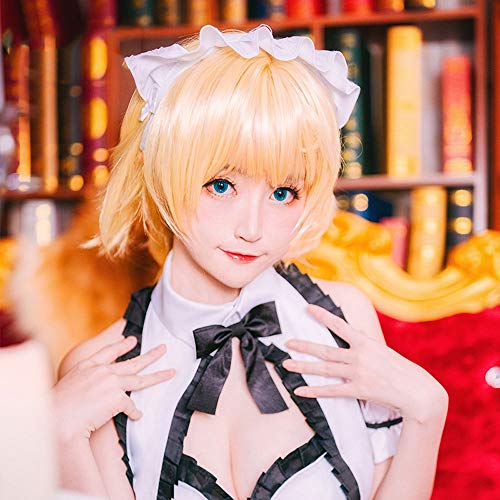 Yjdr Juana de Arco Cosplay niñas Peluca Mezclado 95cm Oro Fate/Gran Orden Regla FGO
