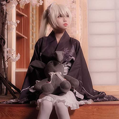 Yjdr Leche de Oro Cosplay Cola de Caballo Edge Vacía Festival de Verano de la Muchacha de la Peluca de Primavera Salvaje Cúpula Cúpula Adecuado for Las Mujeres Recuerdos/Longitud 70 cm