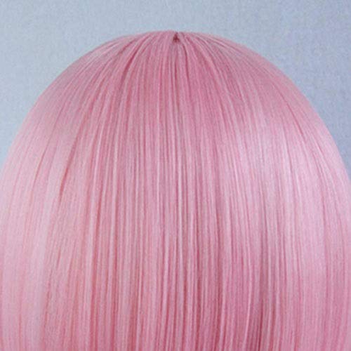 Yjdr Sintético gradiente Rosa Cos Corta Peluca, una Vida en Otro Mundo partiendo de Cero, Ram Adulto 30cm