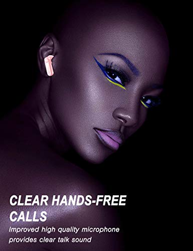 yobola Auriculares Bluetooth Inalámbrico, Bluetooth 5.0 Auriculares 56H Reproducción 3D Stereo HD Cascos Inalámbricos, Binaural Call Auto Pairing, Auriculares Inalámbricos con Funda de Carga Portátil