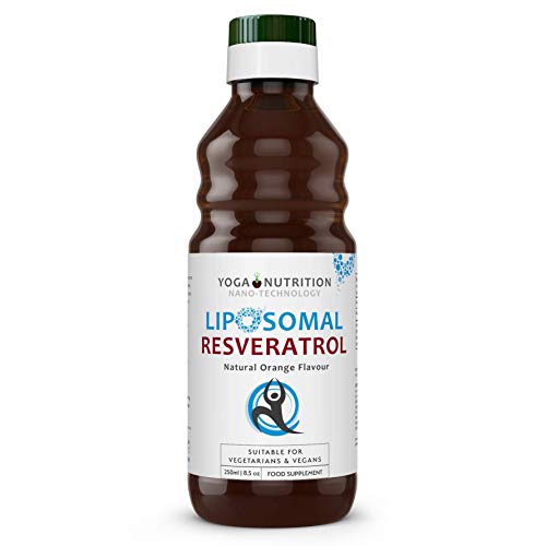 Yoga Nutrition Resveratrol Liposomal 250 ml, Gotas Antioxidante Beneficios Cardiosaludables y Anti Envejecimiento, Vitaminas para la Piel en Líquido.