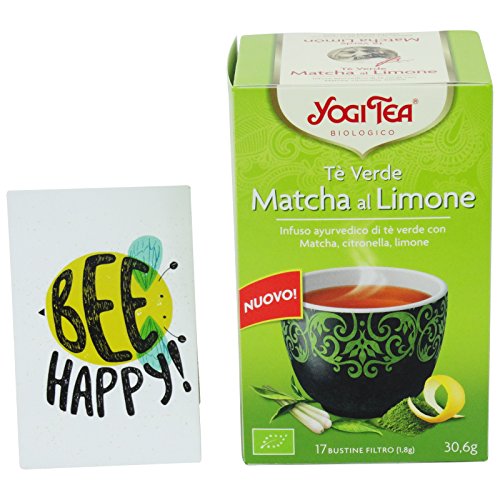 YOGI TEA - Té Verde Matcha con Limón Energizante y Rinfrescante - 17 Filtros