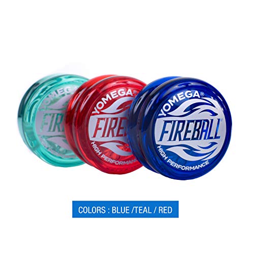 Yomega Fireball - Yoyó transeje de Respuesta Profesional, Ideal para niños y Principiantes Que Quieren Hacer Trucos como los Profesionales + 2 cueras Extra (Verde)