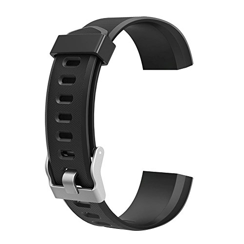YOun - Correa de repuesto para reloj inteligente ID115Plus HR, negro, 180.00*100.00*20.00