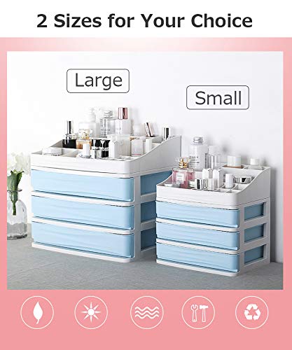 YouthUnion Organizador para Cosméticos, Caja Maquillaje Cajones con Capas para Arreglar Lápiz Labial Joya Mujer Acrílico Transparente (Rose, s-3)