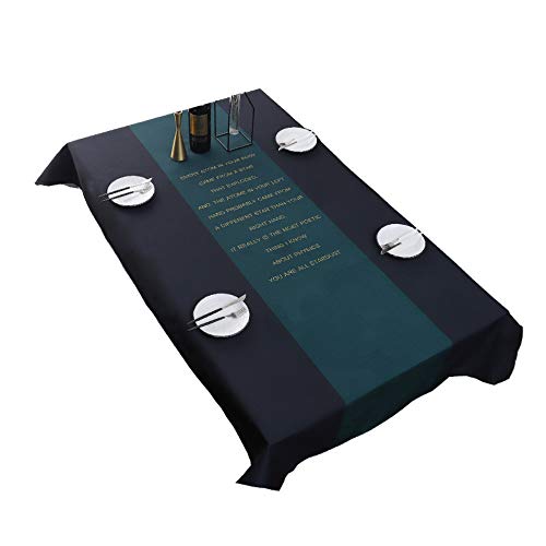 YOUYUANF Mantel Rectangular Mesa de Comedor Mantel de plástico Mantel Rectangular Efecto lino110x110 cm