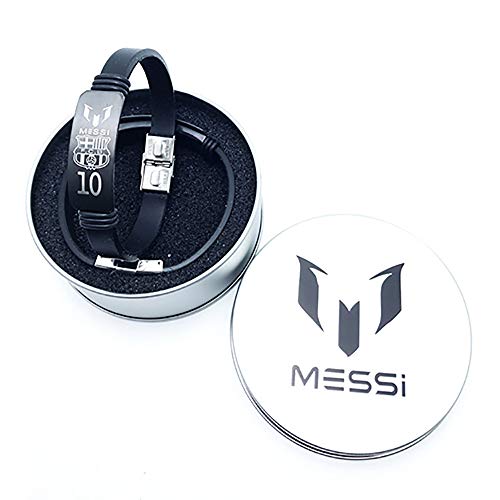 YTBLF Caja De Hierro De La Pulsera De La Estrella del Baloncesto Pulsera De La Pulsera De Los Deportes del Silicón De Kobe Curry James,Messi