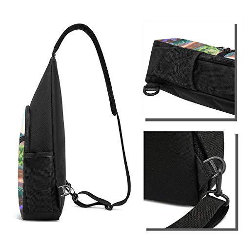 yting Verbena In Bloom, Mochila Cruzada para el Pecho al Aire Libre, Bolsa de Viaje, Bicicleta, Gimnasio, Resistente a Las Arrugas, Mochila para Mujeres, Hombres y Adolescentes