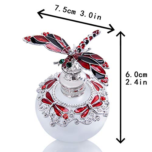 YU FENG - Bote de Cristal para Perfume (40 ml), diseño de Brillantes, rellenable