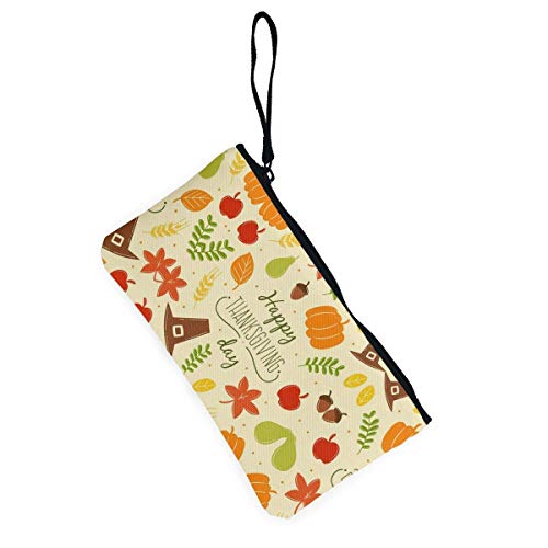 Yuanmeiju Cartera Unisex del Monedero de la Lona de la Cremallera del Modelo de la acción de Gracias, compone el Bolso