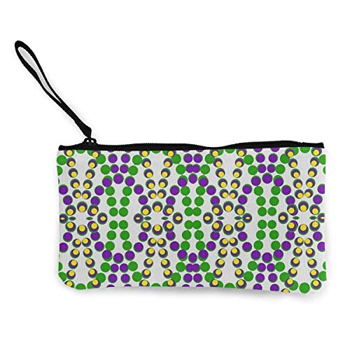Yuanmeiju Monedero Unisex, Bolsos para Monedas, Cuentas de Mardi Gras, Monedero de Lona para Mujer, Monedero pequeño para Cambiar, Cartera, Tarjetero, Cartera para teléfono, Bolsa de Almacenamiento