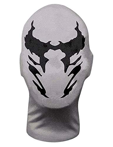 Yuanxianglong Máscara de Watchmen Rorschach, la máscara Original de Mancha de Tinta de Rorschach en Movimiento, máscara de Lycra de Cabeza Completa para Disfraz de Halloween Unisex (Estilo A)