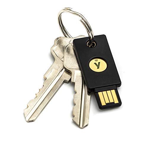 Yubico - YubiKey 5 NFC - Two Factor Authentication USB and NFC Security Key, Fits USB-A Ports and Works with Supported NFC Mobile Devices - Protect Your Online Accounts with More Than a Password