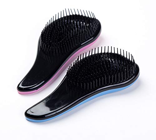 YUEMING Cepillo para desenredar, deslizarse a través de brocha para el cabello mojado, cepillo de Pelo desenredante para cabello mojado, seco, fino, grueso o para niños (negro)