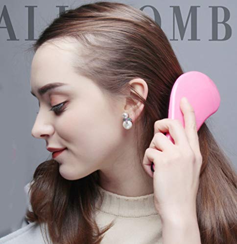 YUEMING Cepillo para desenredar, deslizarse a través de brocha para el cabello mojado, cepillo de Pelo desenredante para cabello mojado, seco, fino, grueso o para niños (negro)