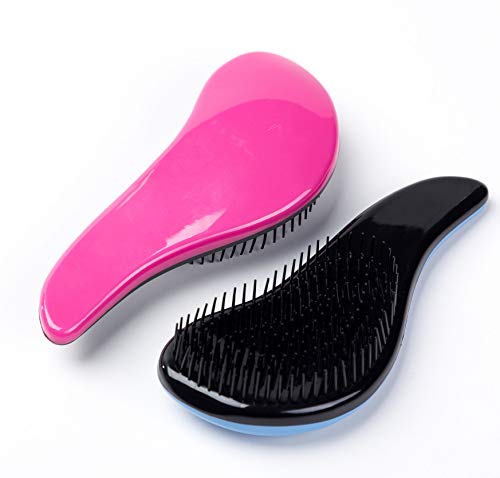 YUEMING Cepillo para desenredar, deslizarse a través de brocha para el cabello mojado, cepillo de Pelo desenredante para cabello mojado, seco, fino, grueso o para niños (negro)