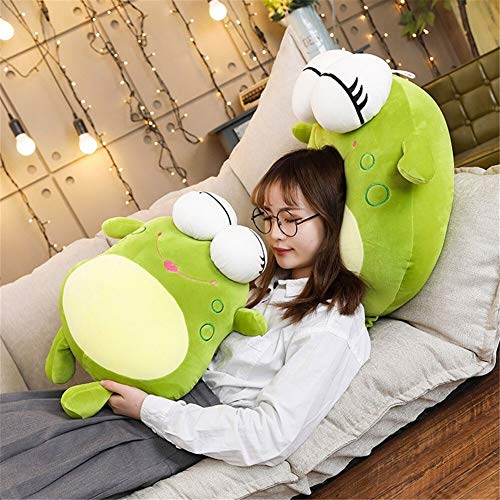 Yuhualiyi123 Grandes Ojos Almohada Linda de la Manera Creativa Suave de la Felpa del Regalo de cumpleaños for niños Juguetes de Peluche Vivid Almohadas Moda (Color : Green, Size : 60cm)