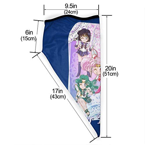 YUIT Sailor Chibi Moon Outer Power Scarf Bandanas para polvo, aire libre, festivales, deportes