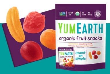 YumEarth - Pack de 6 bolsitas de 50g de Gominolas orgánicas con sabor a fruta