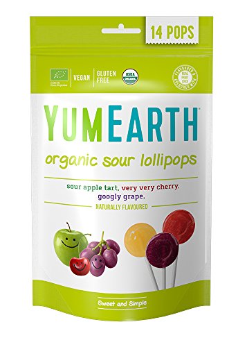 YumEarth - Piruletas Orgánicas de Frutas sabores acidos - 14 unidades
