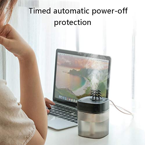 YUMEIGE Humidifiers Pequeño humidificador portátil Inicio residencia de Estudiantes con Dormitorio difusor de Aroma luz de la Noche de la Cama humidificador, Ajuste de Dos velocidades, Timing 4h