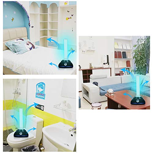 YUMO Lámpara germicida UV casera de Interior con Protector Pantalla y 4 Tubos de la lámpara, la luz de esterilización eficiente con Seguridad Control Remoto - 220V