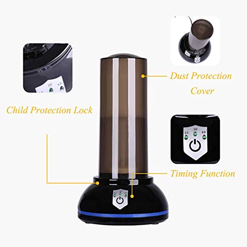 YUMO Lámpara germicida UV casera de Interior con Protector Pantalla y 4 Tubos de la lámpara, la luz de esterilización eficiente con Seguridad Control Remoto - 220V
