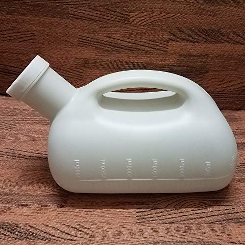 YUMSUM 3000 ML Grande Masculino Orinal Portátil Para Hombre Potty Pee Colector de Botellas Baño Aseo (blanco)