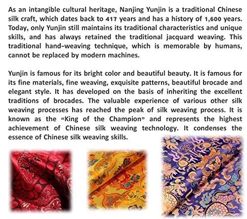 Yunjin Estilo Chino Bordado Artesanías Damas Bolsos Cartera Caja De Regalo Cártamo Azul