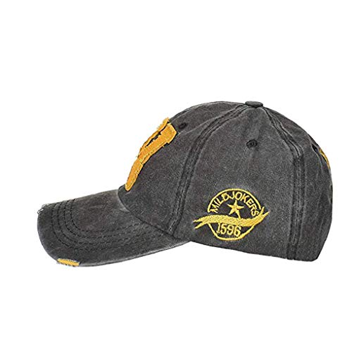 Yutdeng Gorra de Béisbol de Algodón con Sombra de Sol Moda Unisex Béisbol Verano Sombreros Hip Hop Gorra Retro Clásico Sombrero Deportes al Aire Libre