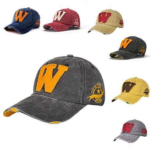 Yutdeng Gorra de Béisbol de Algodón con Sombra de Sol Moda Unisex Béisbol Verano Sombreros Hip Hop Gorra Retro Clásico Sombrero Deportes al Aire Libre