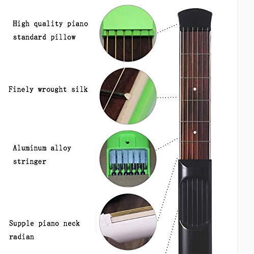 Yuzhonghua De bolsillo de madera entrenador de acordes de guitarra, herramienta práctica portátil, duradero ayudas bellos y elegantes de la guitarra, principiantes memoria del dispositivo de ejercicio