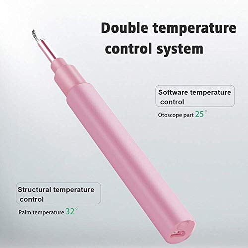 YWAWJ Oído otoscopio Digital otoscopio Iluminado Inteligente de Alta definición Visual del conducto auditivo del endoscopio de la cámara - Kit de Limpieza de Orejas - Inspección del oído